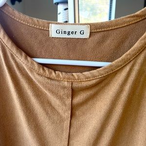 Brown Suede Top